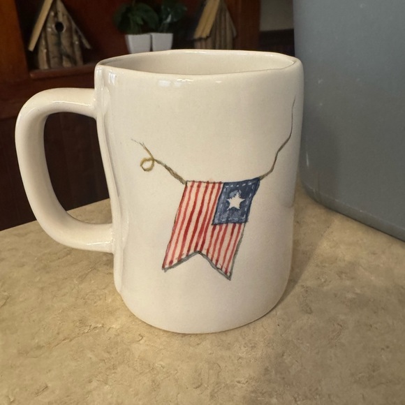 Rae Dunn White Mug with Red 'USA' Text - Picture 2 of 3